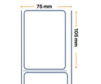 Zebra Labels, Others, Papel Normal, Z-Perform 1000T, An: 74,5 mm, Al: 105 mm, Pr: 291,85 mm, Diám: 76 mm 3002848