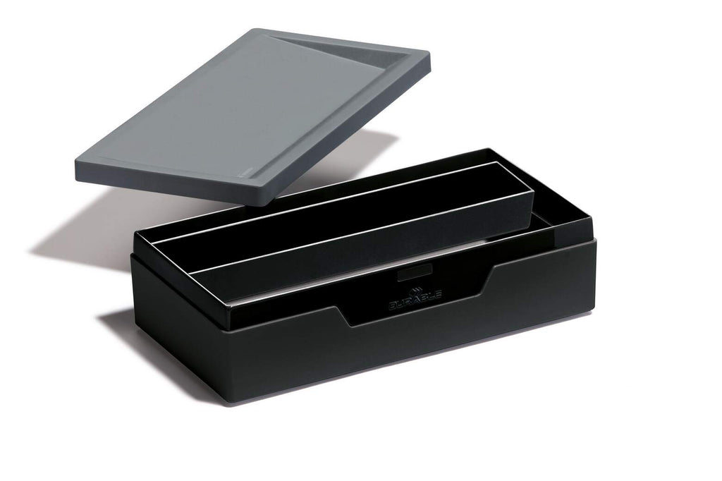 Durable Varicolor Organizador de cajón de escritorio Plástico, Goma Antracita