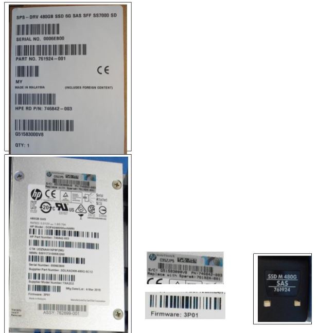 480GB SAS 6G SFF SSD for 3PAR