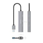 AISENS ASUC-4P037-GR base para portátil y replicador de puertos Alámbrico USB 3.2 Gen 1 (3.1 Gen 1) Type-A (5)