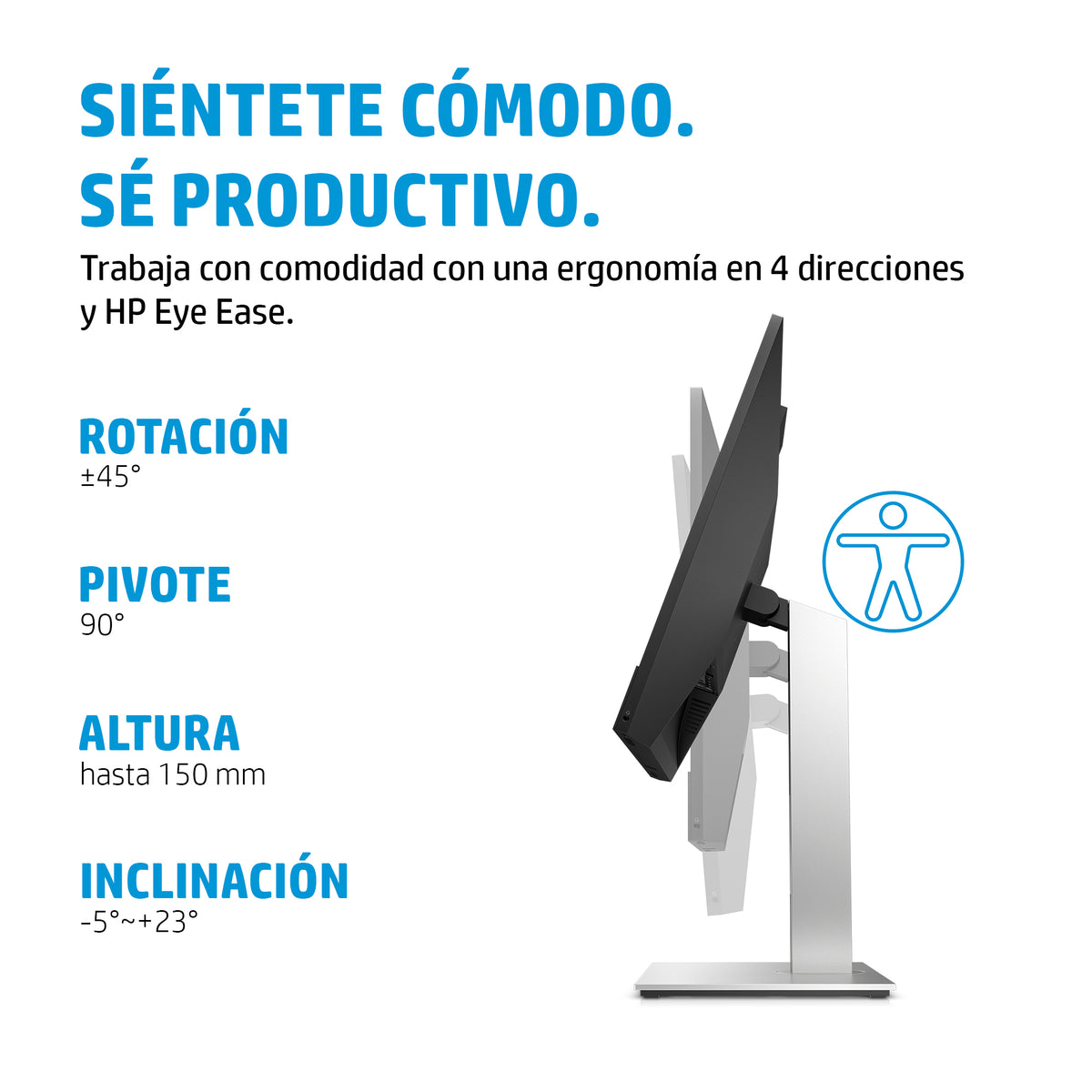 HP E24m G4 FHD USB-C Conferencing Monitor pantalla para PC 60,5 cm (23.8") 1920 x 1080 Pixeles Full HD LCD Negro, Plata (9)