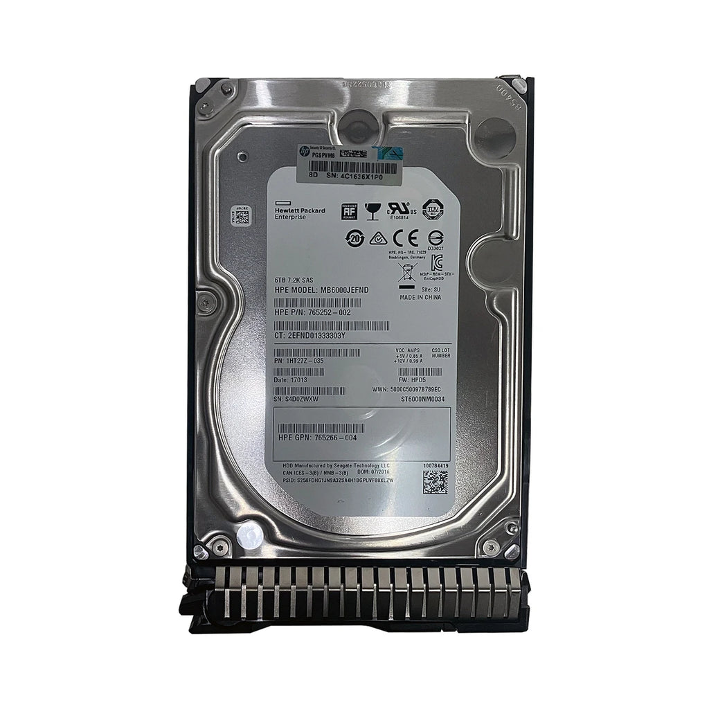 HP 6TB SAS 12G 7.2K LFF Hard 765864-001-RFB – Reacondicionado