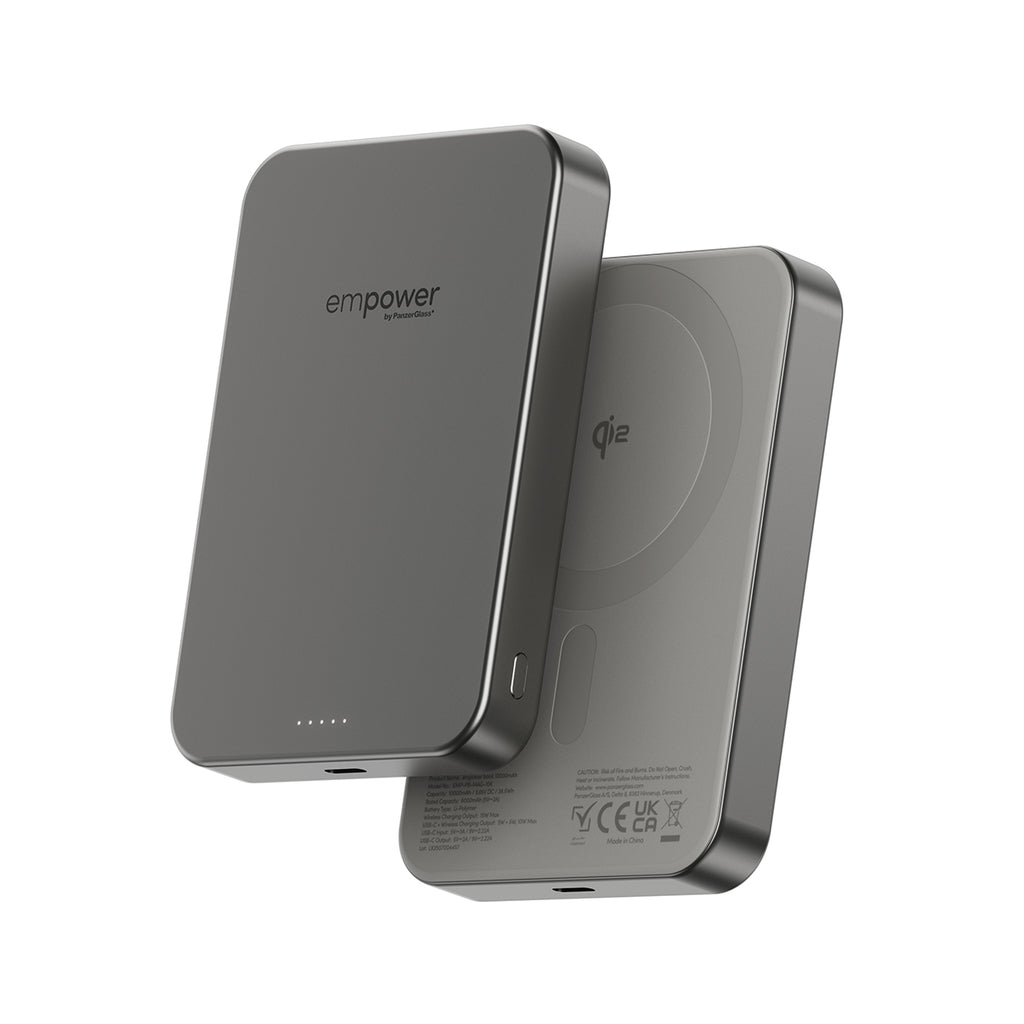 PanzerGlass empower™ by ® empower™ Bank | 10000mAh | Titanium Cargador inalámbrico Titanio