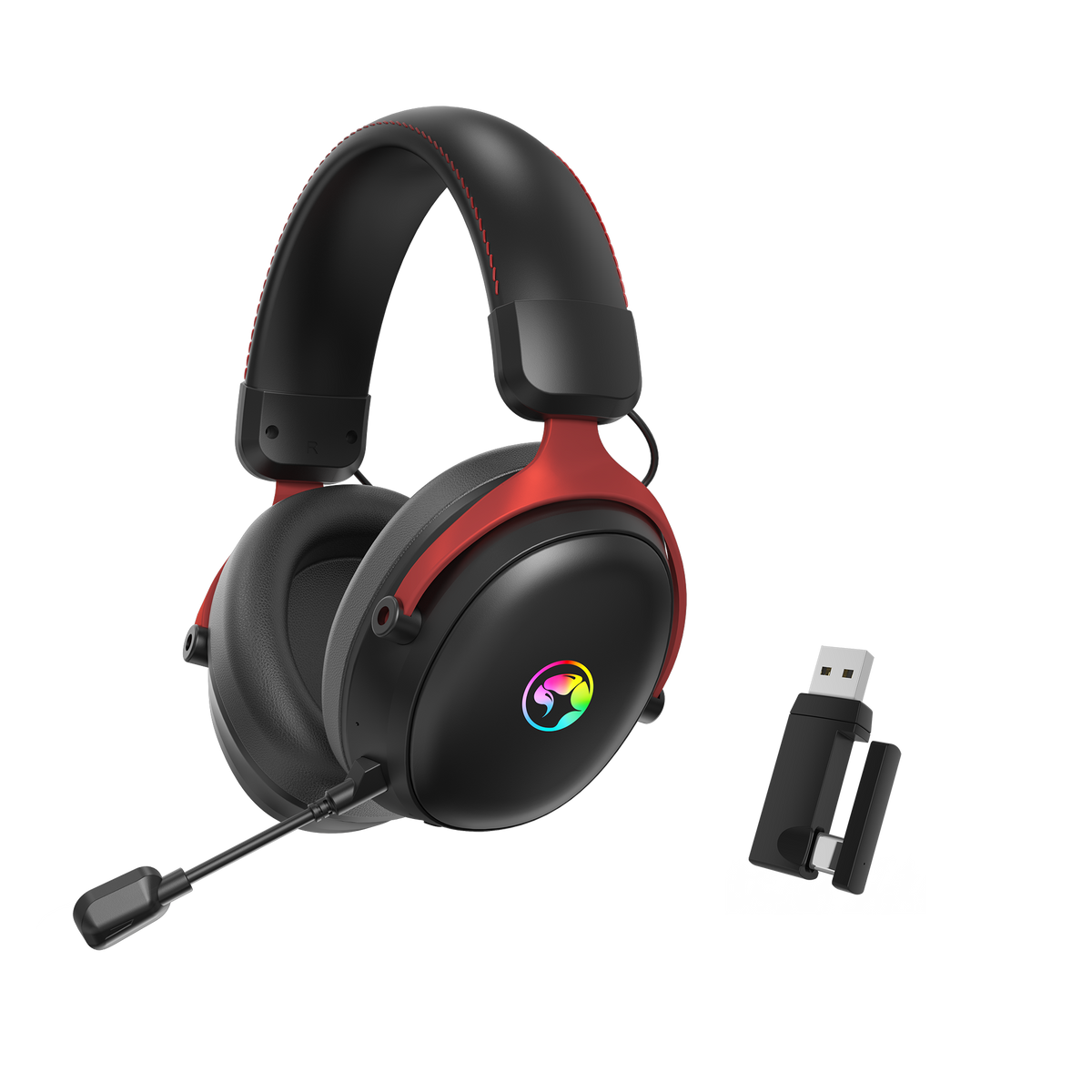 Auriculares gaming RGB Marvo Scorpion HG9076W Tactic X Pro inalámbricos
