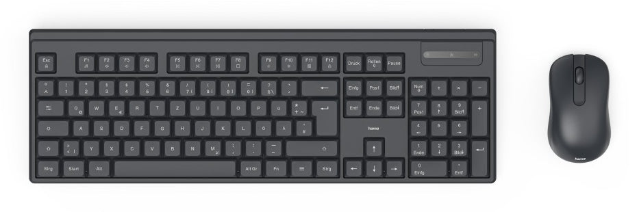 Hama WKM-100 teclado Ratón incluido Universal RF inalámbrico QWERTY Inglés internacional Negro