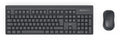 Hama WKM-100 teclado Ratón incluido Universal RF inalámbrico QWERTY Inglés internacional Negro