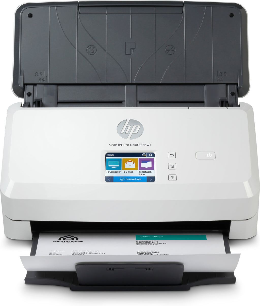 HP Scanjet Pro N4000 snw1 Sheet-feed Scanner Escáner alimentado con hojas 600 x 600 DPI A4 Negro, Blanco (2)