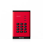 iStorage diskAshur3 HDD disco duro externo 1 TB 2.5" USB Tipo C 3.2 Gen 1 (3.1 Gen 1) Rojo