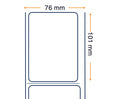 Labels, Zebra, Sintético, Z-Ultimate 3000T Blanco, An: 76.2 mm, Al: 101.6 mm, Diá: 200 mm, Diám: 76 mm 3010961