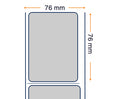 Labels, Zebra, Sintético, Z-Ultimate 3000T Silver, An: 76.2 mm, Al: 76.2 mm, Fo: 200 mm, Co: 76 mm 880380-076