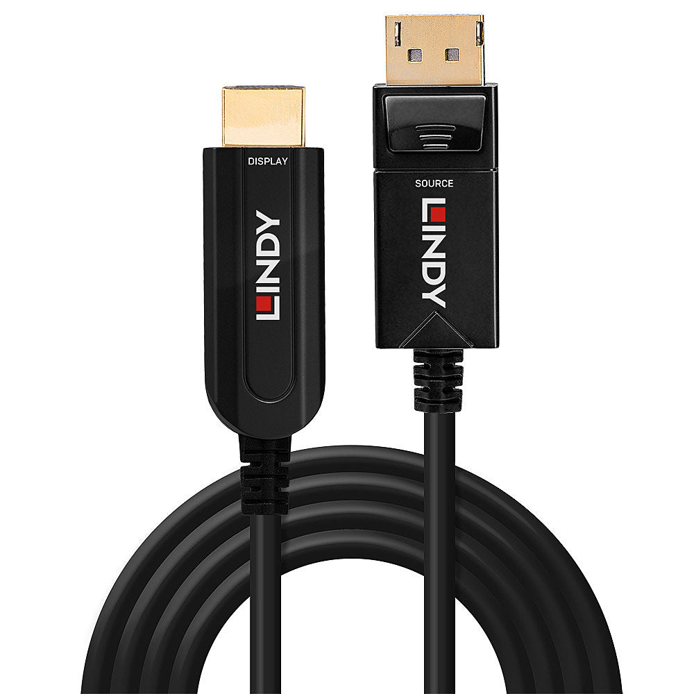 Lindy 38490 adaptador de cable de vídeo 10 m DisplayPort HDMI tipo A (Estándar) Negro (3)