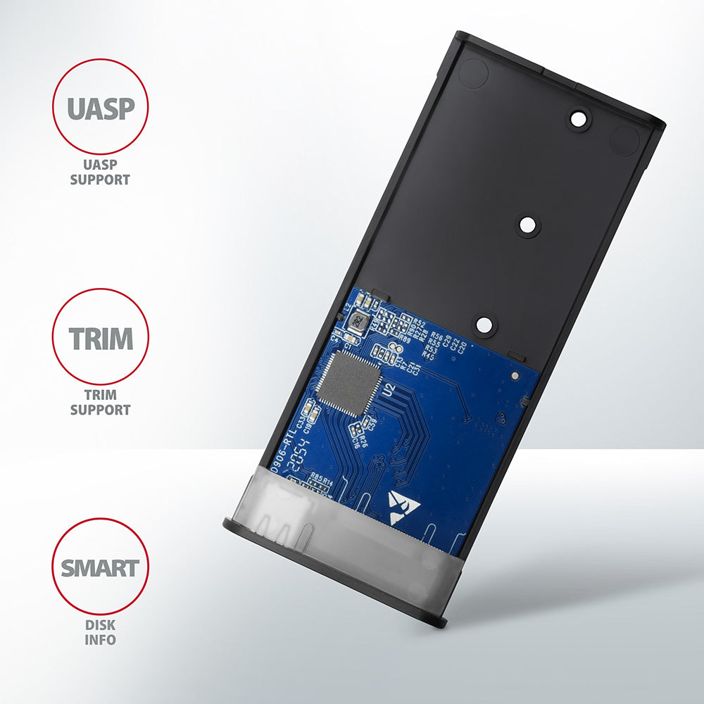 Axagon EEM2-SG2 caja para disco duro externo Caja externa para unidad de estado sólido (SSD) Gris M.2 (8)