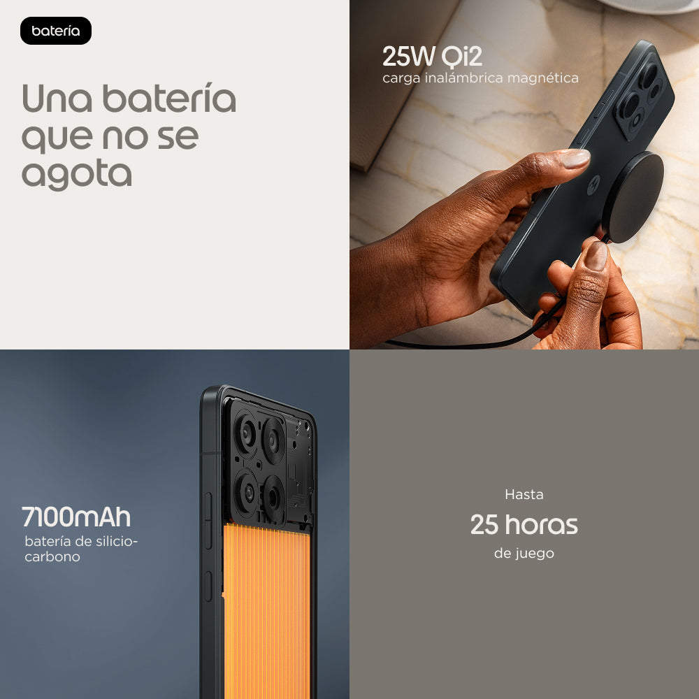 Motorola edge 70 max 17,3 cm (6.82") SIM doble Android 16.0 5G USB Tipo C 8 GB 256 GB 7100 mAh Gris (8)