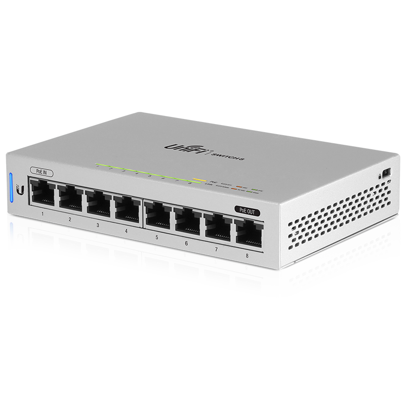 Ubiquiti US-8-EU - Conmutador, Gestionado, 7 x 10/100/1000 + 1 x 10/100/1000