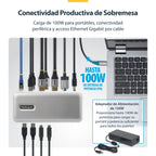 StarTech.com 199UE-USBC-DOCK base para portátil y replicador de puertos Alámbrico USB 3.2 Gen 2 (3.1 Gen 2) Type-C Gris (4)