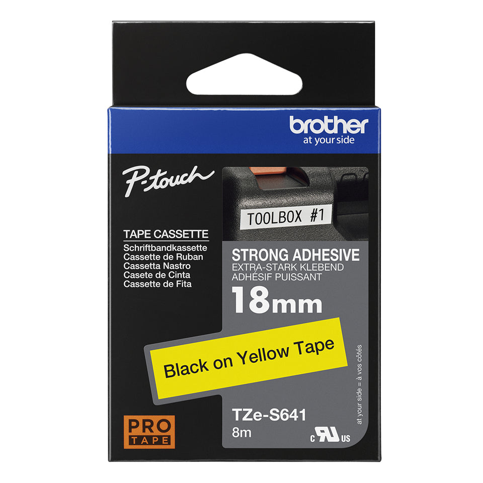 Brother TZE-S641 cinta para impresora de etiquetas Negro sobre amarillo TZ (3)