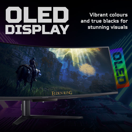 Acer X UM.SXXEE.X02 monitor 49" Dual QHD OLED Negro vista 3