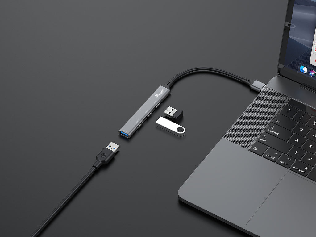 Equip 128960 hub de interfaz USB 3.2 Gen 1 (3.1 Gen 1) Type-A 5000 Mbit/s Negro, Gris (3)