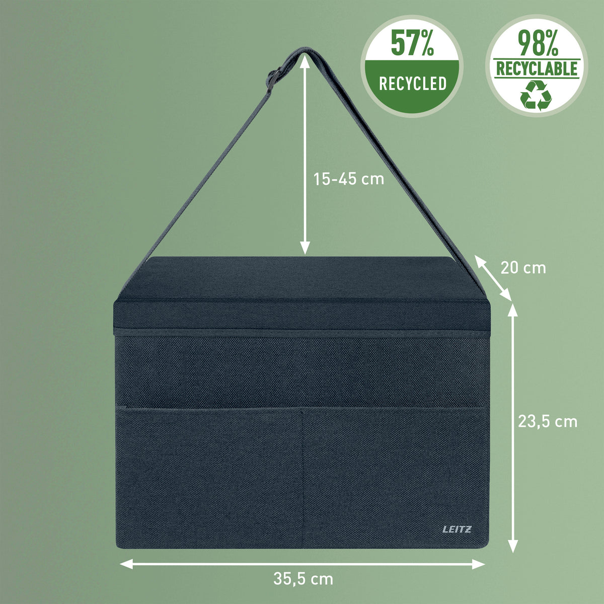 Leitz 67240089 caja de almacenaje Bolsa de almacenamiento Rectangular Tela Gris (8)