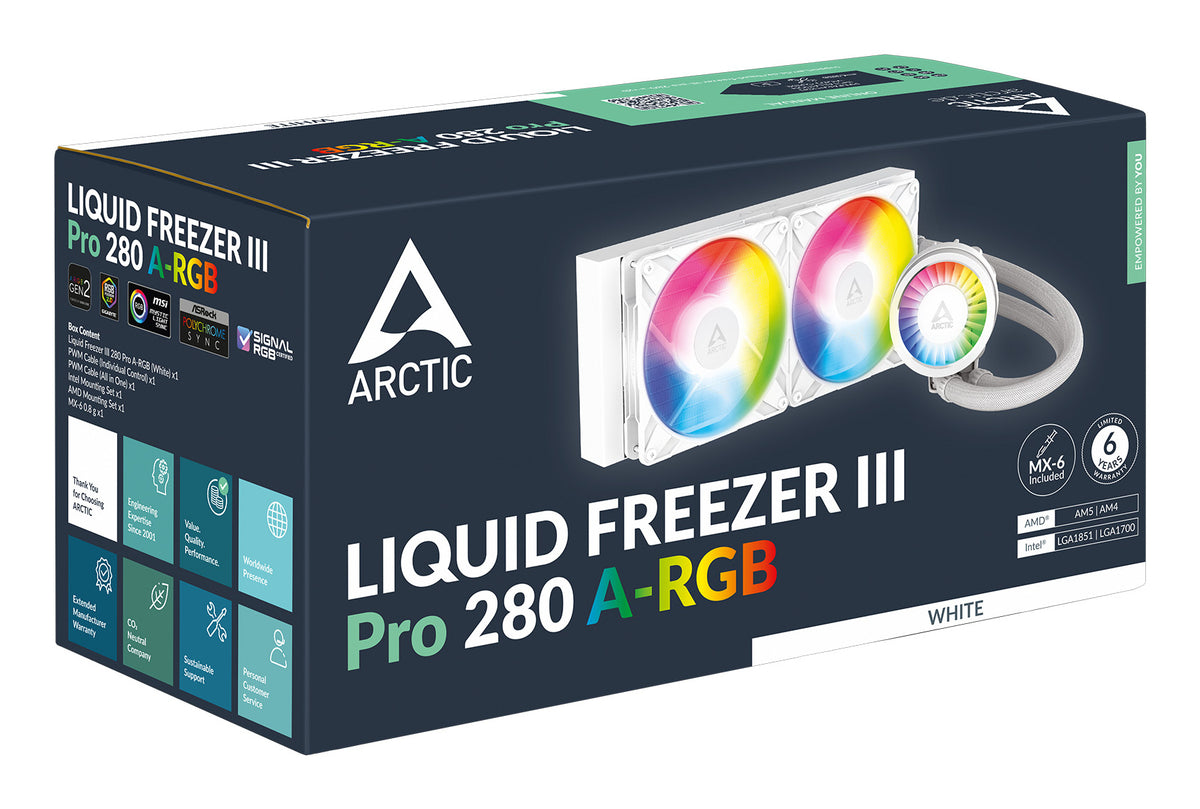 ARCTIC Liquid Freezer III Pro 280 A-RGB (White) Procesador Sistema de refrigeración líquida todo en uno 12 cm Blanco 1 pieza(s) (7)