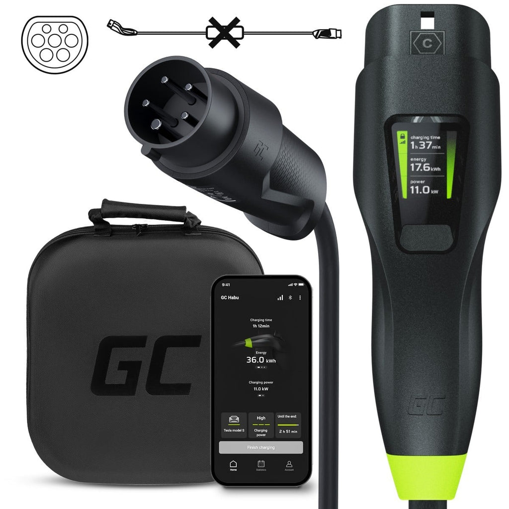 Green Cell EVGC01 - Noir - Type 2 - Droit - Droit - IP55 - Noir (2)