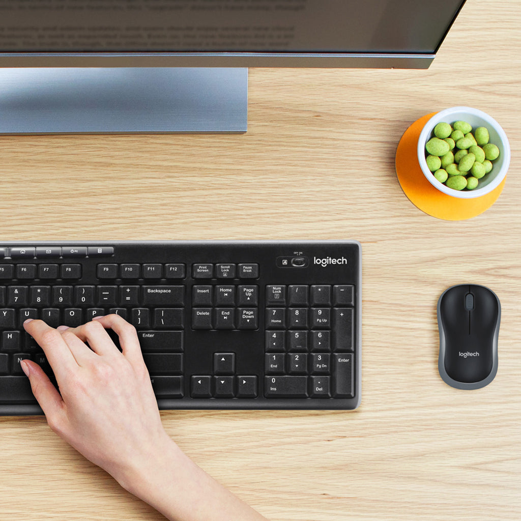 Logitech MK270 teclado Ratón incluido Hogar RF inalámbrico QWERTY Internacional de EE.UU. Negro (3)