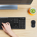 Logitech MK270 teclado Ratón incluido Hogar RF inalámbrico QWERTY Internacional de EE.UU. Negro (3)