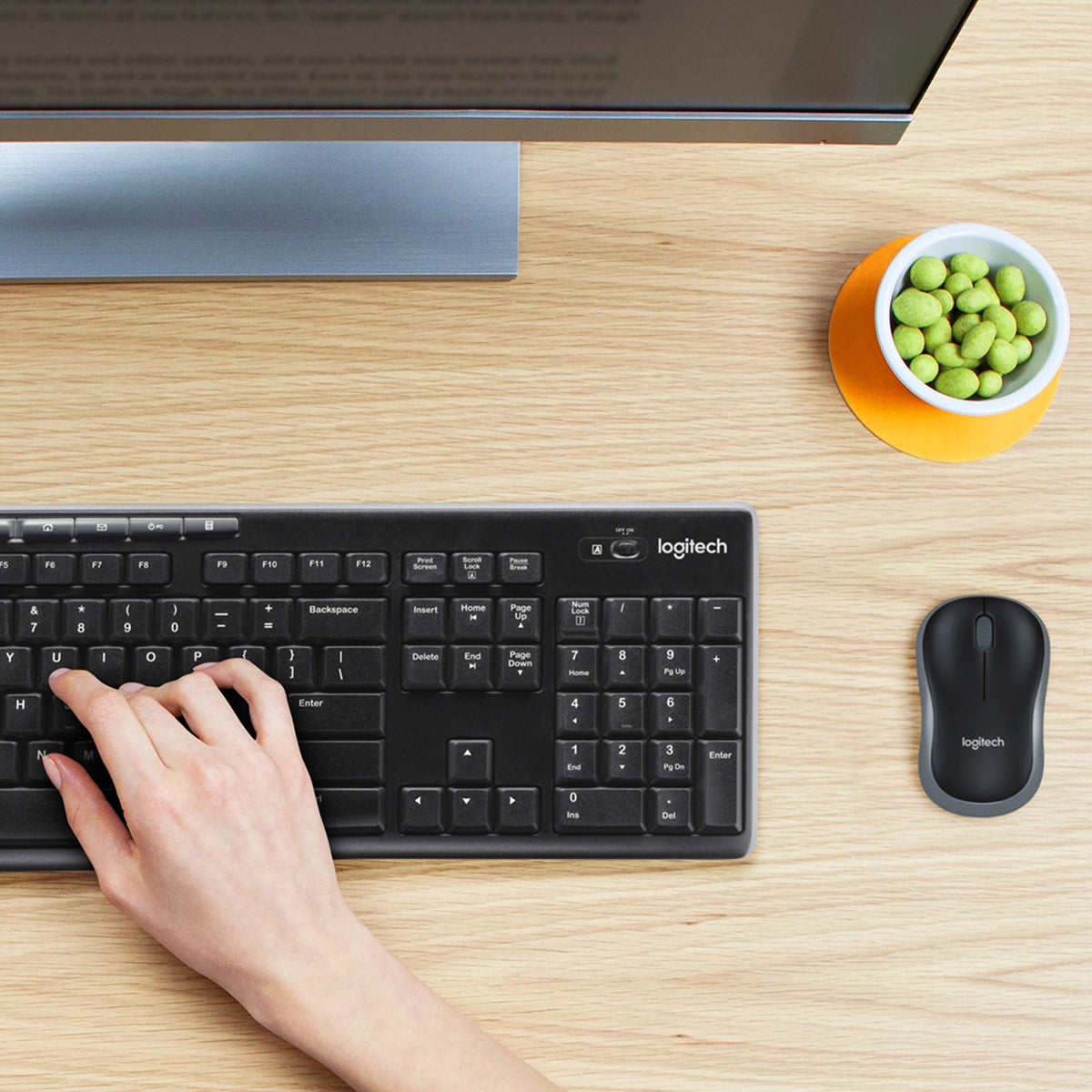 Logitech MK270 teclado Ratón incluido Hogar RF inalámbrico QWERTY Internacional de EE.UU. Negro (3)