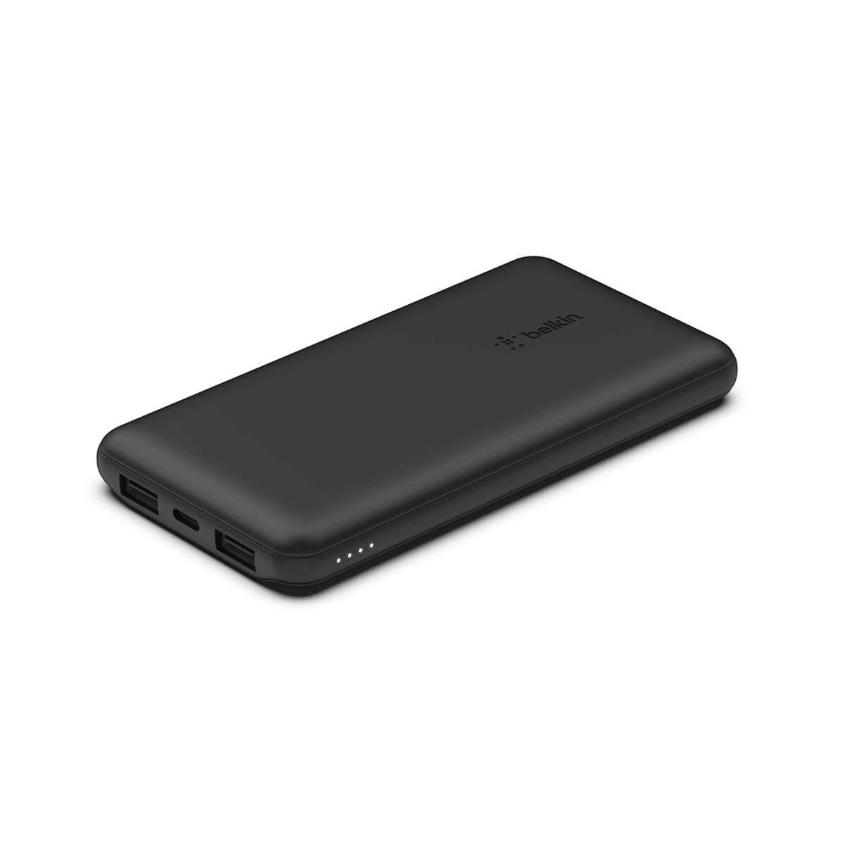 Cargador portátil - 10000 mAh - 15 vatios - 3 conectores de salida (USB-C, 2 x USB) - negro