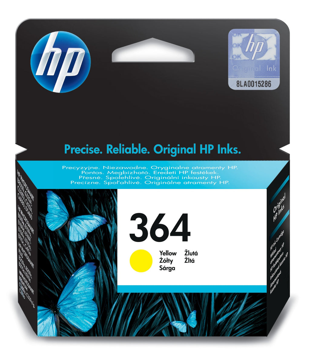 HP 364 Yellow Original Ink Cartridge cartucho de tinta 1 pieza(s) Rendimiento estándar (2)