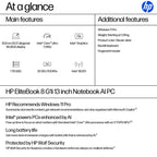 HP EliteBook 8 G1i AI PC Intel Core Ultra 7 255U Laptop 33.8 cm (13.3") WUXGA 32 GB LPDDR5x-SDRAM 1 TB SSD Wi-Fi 7 (802.11be) Windows 11 Pro Silver (5)
