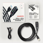 Axagon ADR-305 USB 3.2 Gen 1 A-M -> A-F active extension/repeater cable 5m - Kabel - Digital/Daten cable USB USB 3.2 Gen 1 (3.1 Gen 1) USB A 5 Gbit/s Negro (8)