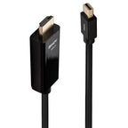 Lindy 36928 adaptador de cable de vídeo 3 m Mini DisplayPort HDMI tipo A (Estándar) Negro (2)
