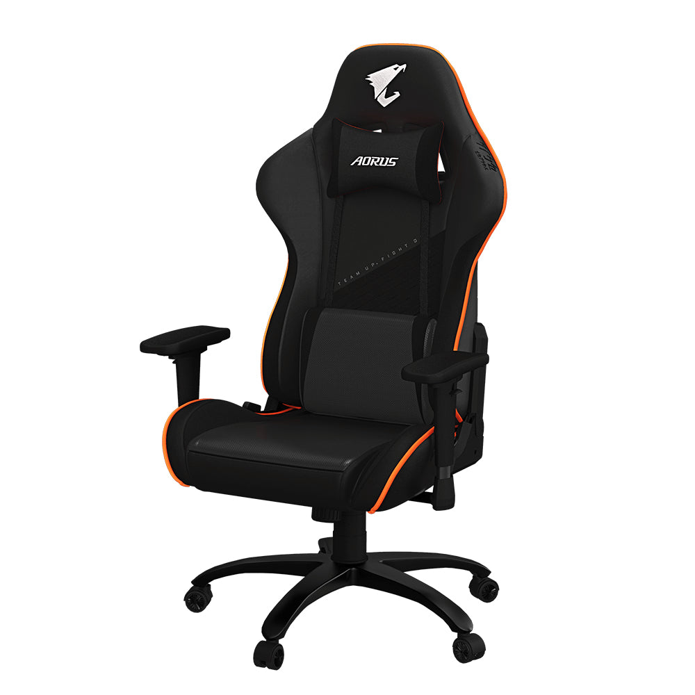 GIGABYTE AGC310 Silla para videojuegos de PC Asiento acolchado Negro, Naranja (4)