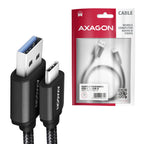 Axagon BUCM3-AM20AB cable USB USB 3.2 Gen 1 (3.1 Gen 1) 2 m USB C USB A 5 Gbit/s Negro (6)