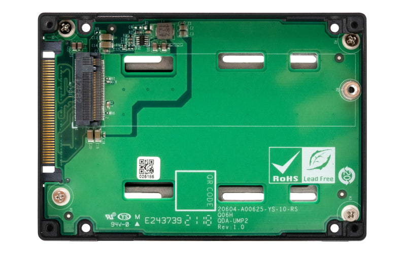 QNAP QDA-UMP4 caja para disco duro externo Caja externa para unidad de estado sólido (SSD) Negro 2.5" (4)