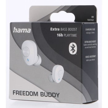 Hama Freedom Buddy Auriculares True Wireless Stereo (TWS) Dentro de oído Llamadas/Música USB Tipo C Bluetooth Gris claro, Blanco (3)