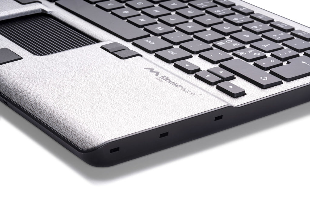 Mousetrapper Alpha - Nordic teclado Ratón incluido Oficina USB + Bluetooth QWERTY Nórdico Negro, Plata (3)