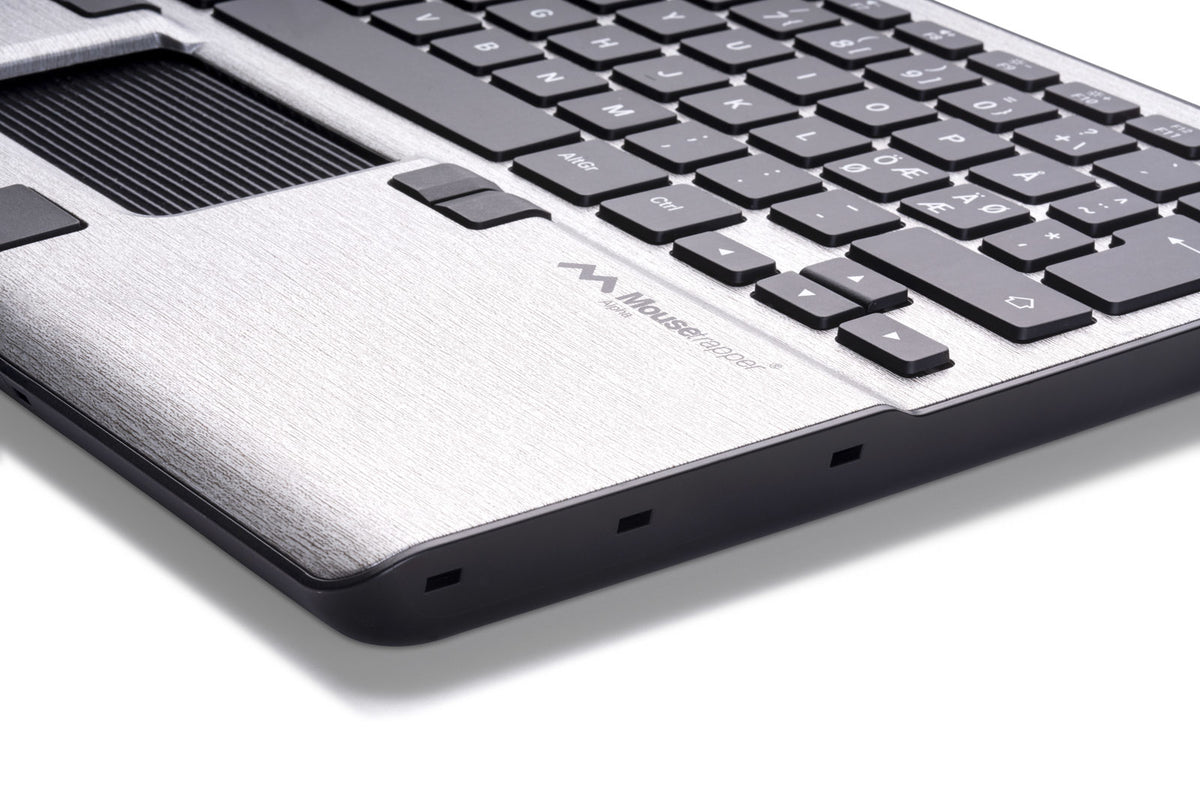 Mousetrapper Alpha - Nordic teclado Ratón incluido Oficina USB + Bluetooth QWERTY Nórdico Negro, Plata (3)