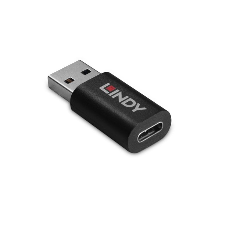 Lindy 71264 cambiador de género para cable USB Type A USB Type C Negro (3)