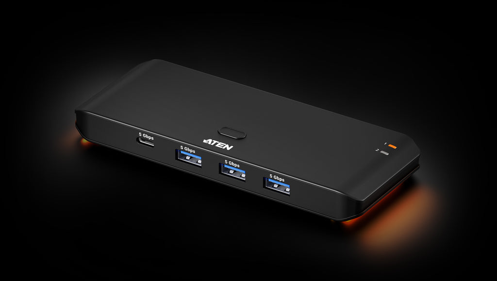ATEN US5324-AT hub de interfaz USB 3.2 Gen 1 (3.1 Gen 1) Type-A + Type-C 5000 Mbit/s Negro (2)