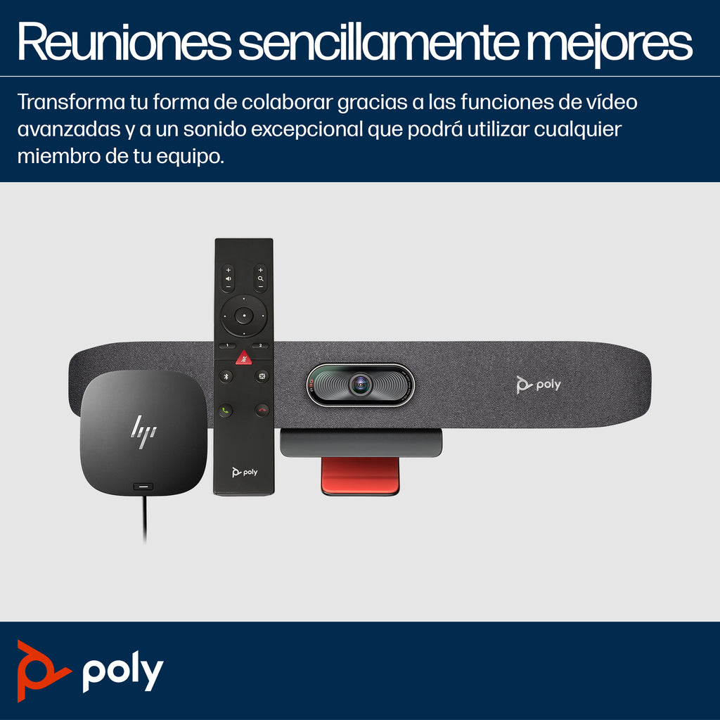 HP Poly Studio R30 USB Video Bar Gris 3840 x 2160 Pixeles (2)