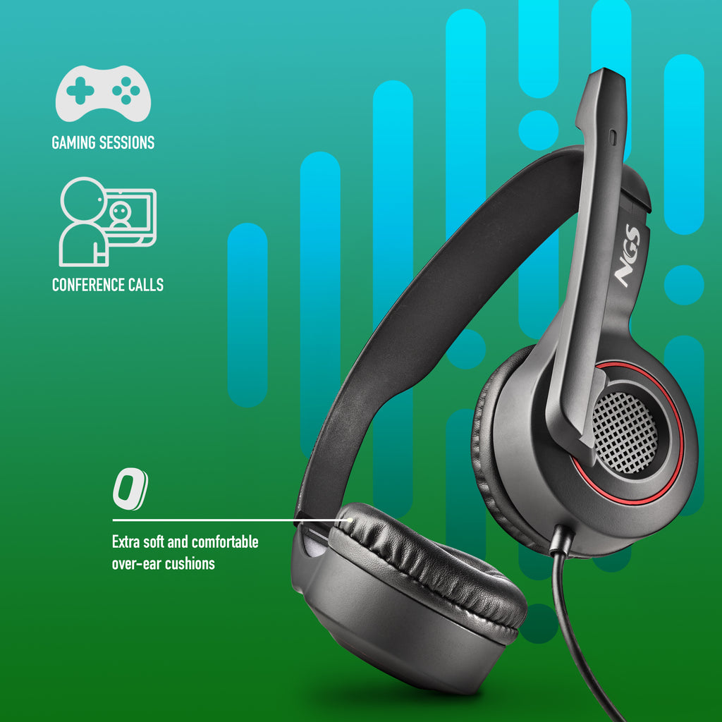 NGS MSX 10 PRO Auriculares Alámbrico Diadema Juego Negro (6)