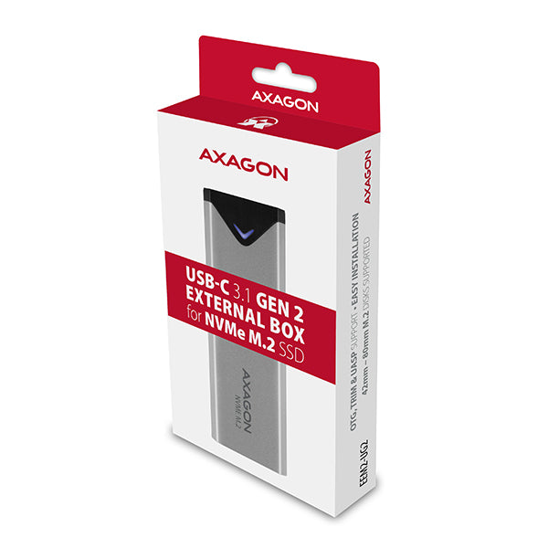 Axagon EEM2-UG2 caja para disco duro externo Caja externa para unidad de estado sólido (SSD) Negro, Gris M.2 (9)