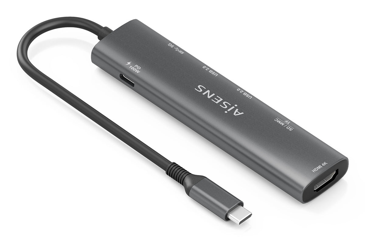 AISENS ASUC-7P027-GR base para portátil y replicador de puertos Alámbrico USB 3.2 Gen 1 (3.1 Gen 1) Type-C (3)