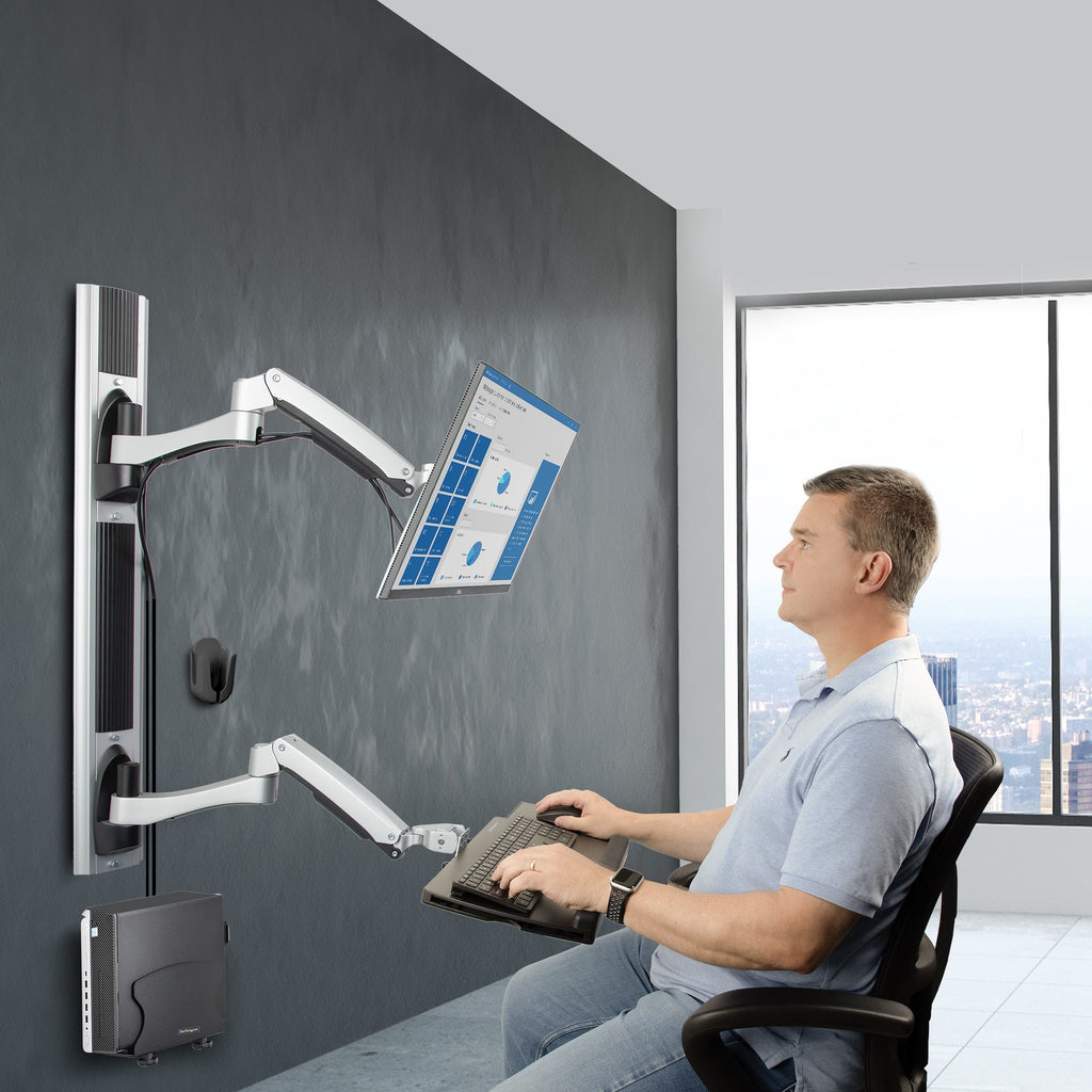 StarTech.com 2PASTSC-WALL-MOUNT estacion de trabajo sentado o de pie (8)