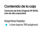 HP 912XL High Yield Cyan Original Ink Cartridge cartucho de tinta 1 pieza(s) Alto rendimiento (XL) (4)