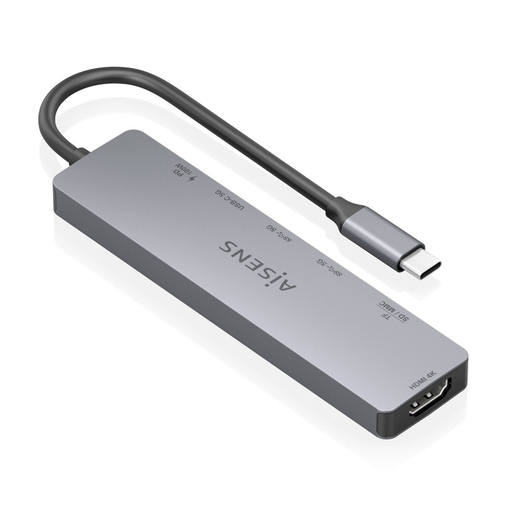 AISENS ASUC-7P048-GR base para portátil y replicador de puertos Alámbrico USB 3.2 Gen 1 (3.1 Gen 1) Type-C (3)