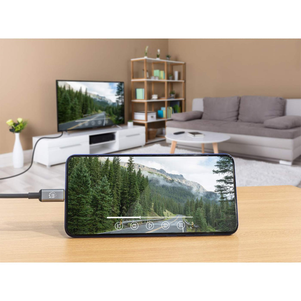 Manhattan 153607 adaptador de cable de vídeo HDMI tipo A (Estándar) USB Tipo C Negro, Plata (8)