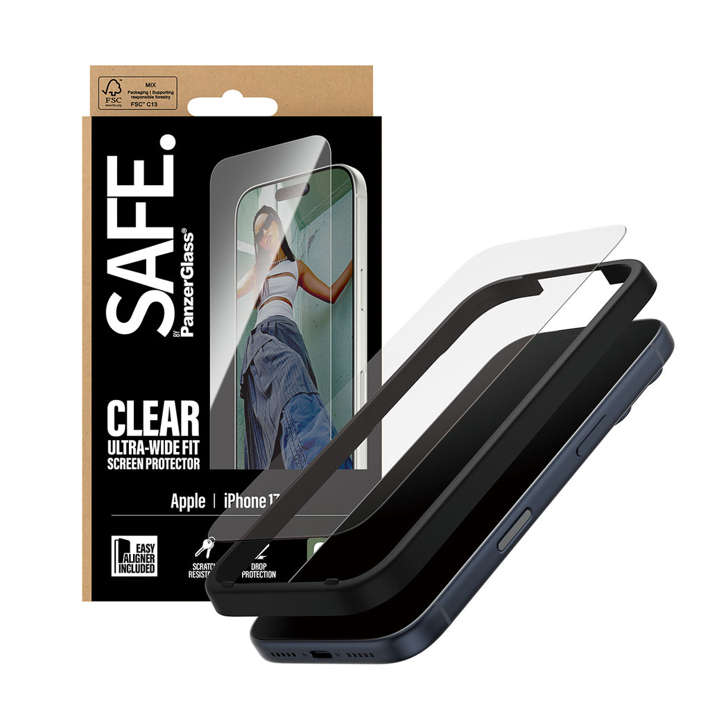 PanzerGlass SAFE. by ® Screen Protector iPhone 17 Pro | Ultra-Wide Fit w. EasyAligner Protector de pantalla Apple 1 pieza(s) (5)